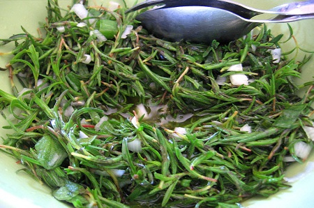 سلطة الزعتر الاخضر