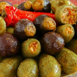 باذنجان وكوسا محشي